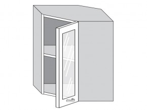 1.60.3у Шкаф настенный (h=720) угловой на 600мм со стекл. дверцей в Сатке - satka.magazinmebel.ru | фото