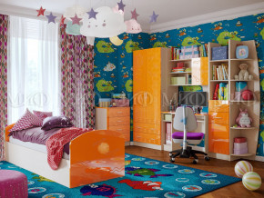 Детская комната Юниор-2 Оранжевый металлик в Сатке - satka.magazinmebel.ru | фото