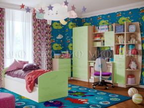 Детская комната Юниор-2 Салатовый в Сатке - satka.magazinmebel.ru | фото - изображение 1