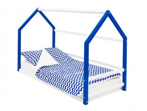 Детская кровать-домик Монтессори Svogen сине-белый в Сатке - satka.magazinmebel.ru | фото