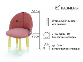 Детский мягкий стул Stumpa пудровый в Сатке - satka.magazinmebel.ru | фото - изображение 2