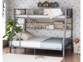 Двухъярусная кровать Гранада-1П 140 Серая в Сатке - satka.magazinmebel.ru | фото - изображение 1