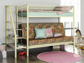 Двухъярусная кровать с диваном Мадлен 3 Слоновая кость-марки в Сатке - satka.magazinmebel.ru | фото - изображение 1