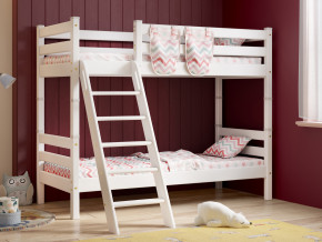 Двухъярусная кровать Соня вариант 10 с наклонной лестницей белая в Сатке - satka.magazinmebel.ru | фото