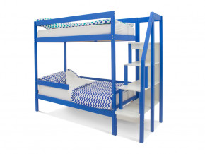 Двухъярусная кровать Svogen с бортиком синий в Сатке - satka.magazinmebel.ru | фото