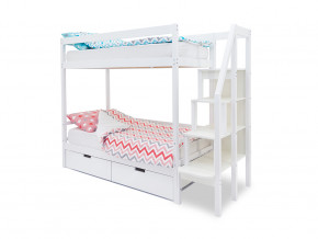 Двухъярусная кровать Svogen с ящиками белый в Сатке - satka.magazinmebel.ru | фото - изображение 1