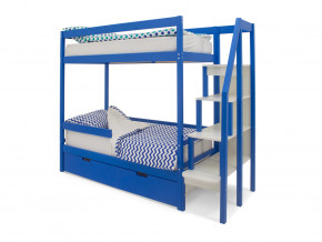 Двухъярусная кровать Svogen с ящиками и бортиком синий в Сатке - satka.magazinmebel.ru | фото - изображение 1