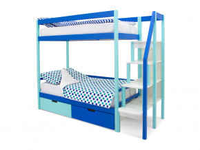 Двухъярусная кровать Svogen с ящиками мятно-синий в Сатке - satka.magazinmebel.ru | фото