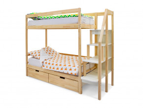 Двухъярусная кровать Svogen с ящиками натура без покрытия в Сатке - satka.magazinmebel.ru | фото