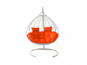 Кокон Для двоих с ротангом оранжевая подушка в Сатке - satka.magazinmebel.ru | фото - изображение 1