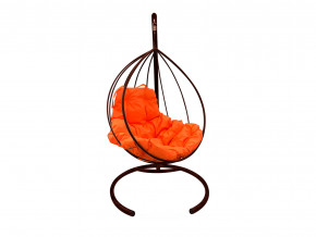 Кокон Капля без ротанга оранжевая подушка в Сатке - satka.magazinmebel.ru | фото