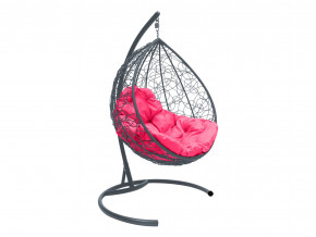 Кокон Капля ротанг розовая подушка в Сатке - satka.magazinmebel.ru | фото - изображение 1