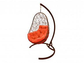 Кокон Овал с ротангом оранжевая подушка в Сатке - satka.magazinmebel.ru | фото