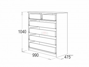 Комод 6 фант венге-млечный дуб в Сатке - satka.magazinmebel.ru | фото - изображение 3