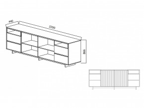 Комодино Moderno-2200 Ф5 в Сатке - satka.magazinmebel.ru | фото - изображение 4