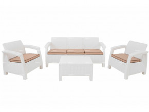 Комплект уличной мебели Yalta Terrace Triple Set белый в Сатке - satka.magazinmebel.ru | фото