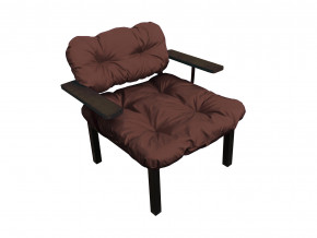 Кресло Дачное коричневая подушка в Сатке - satka.magazinmebel.ru | фото