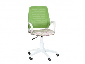 Кресло компьютерное Ирис white kids стандарт зеленый-Т-54 в Сатке - satka.magazinmebel.ru | фото - изображение 1