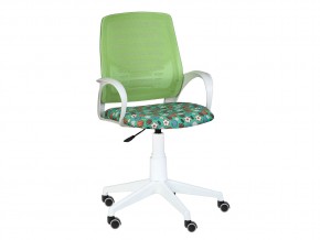 Кресло компьютерное Ирис white kids стандарт зеленый-Т-58 в Сатке - satka.magazinmebel.ru | фото - изображение 1