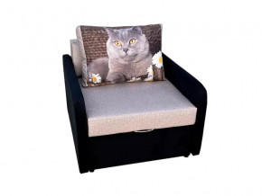 Кресло кровать Канзасик с подлокотниками кот с ромашками-2 в Сатке - satka.magazinmebel.ru | фото