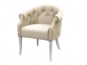 Кресло Милан ткань Ваниль опоры белые в Сатке - satka.magazinmebel.ru | фото - изображение 1
