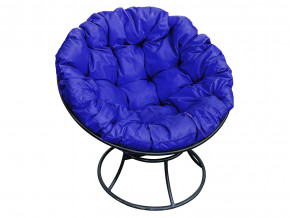 Кресло Папасан без ротанга синяя подушка в Сатке - satka.magazinmebel.ru | фото