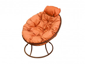 Кресло Папасан мини без ротанга оранжевая подушка в Сатке - satka.magazinmebel.ru | фото