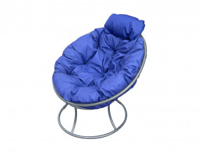 Кресло Папасан мини без ротанга синяя подушка в Сатке - satka.magazinmebel.ru | фото - изображение 1