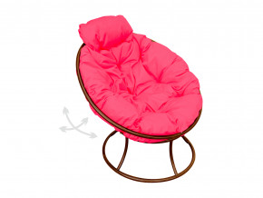 Кресло Папасан мини пружинка без ротанга розовая подушка в Сатке - satka.magazinmebel.ru | фото