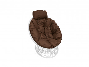 Кресло Папасан мини с ротангом коричневая подушка в Сатке - satka.magazinmebel.ru | фото