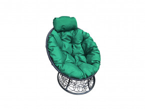 Кресло Папасан мини с ротангом зелёная подушка в Сатке - satka.magazinmebel.ru | фото - изображение 1