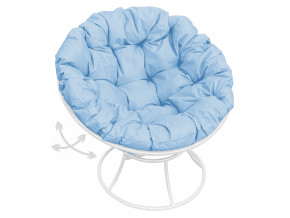 Кресло Папасан пружинка без ротанга голубая подушка в Сатке - satka.magazinmebel.ru | фото - изображение 1