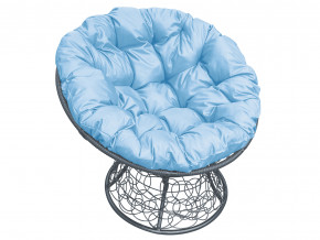 Кресло Папасан с ротангом голубая подушка в Сатке - satka.magazinmebel.ru | фото