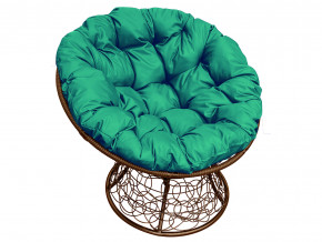Кресло Папасан с ротангом зелёная подушка в Сатке - satka.magazinmebel.ru | фото - изображение 1