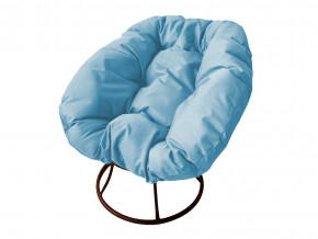 Кресло Пончик без ротанга голубая подушка в Сатке - satka.magazinmebel.ru | фото - изображение 1