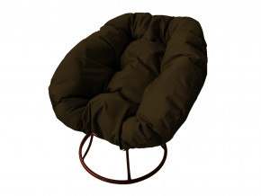 Кресло Пончик без ротанга коричневая подушка в Сатке - satka.magazinmebel.ru | фото - изображение 1