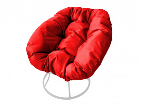 Кресло Пончик без ротанга красная подушка в Сатке - satka.magazinmebel.ru | фото