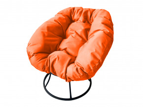 Кресло Пончик без ротанга оранжевая подушка в Сатке - satka.magazinmebel.ru | фото