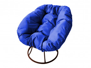 Кресло Пончик без ротанга синяя подушка в Сатке - satka.magazinmebel.ru | фото