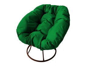 Кресло Пончик без ротанга зелёная подушка в Сатке - satka.magazinmebel.ru | фото