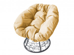 Кресло Пончик с ротангом бежевая подушка в Сатке - satka.magazinmebel.ru | фото