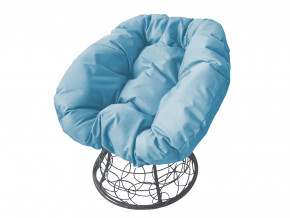 Кресло Пончик с ротангом голубая подушка в Сатке - satka.magazinmebel.ru | фото