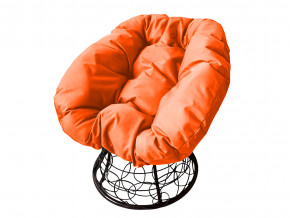 Кресло Пончик с ротангом оранжевая подушка в Сатке - satka.magazinmebel.ru | фото