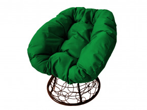 Кресло Пончик с ротангом зелёная подушка в Сатке - satka.magazinmebel.ru | фото