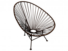 Кресло Ракушка с ротангом коричневый в Сатке - satka.magazinmebel.ru | фото - изображение 1