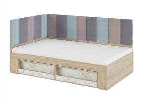 Кровать 1,2 с мягким элементом 1,2 и 2,0 Мод.2.3 в Сатке - satka.magazinmebel.ru | фото