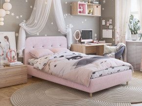 Кровать 1200 Лео велюр нежно-розовый в Сатке - satka.magazinmebel.ru | фото - изображение 4