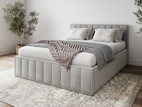 Кровать 1400 Лана серый велюр в Сатке - satka.magazinmebel.ru | фото - изображение 1