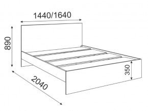 Кровать 1400 Осло модуль 4 с ящиками Дуб золото в Сатке - satka.magazinmebel.ru | фото - изображение 2