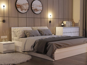Кровать 1600 Челси Белый глянец в Сатке - satka.magazinmebel.ru | фото - изображение 2